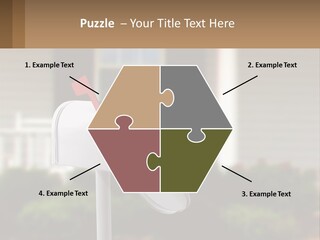 A Mailbox With A Red Arrow Sticking Out Of It PowerPoint Template