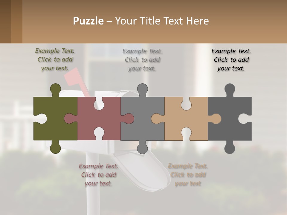 A Mailbox With A Red Arrow Sticking Out Of It PowerPoint Template