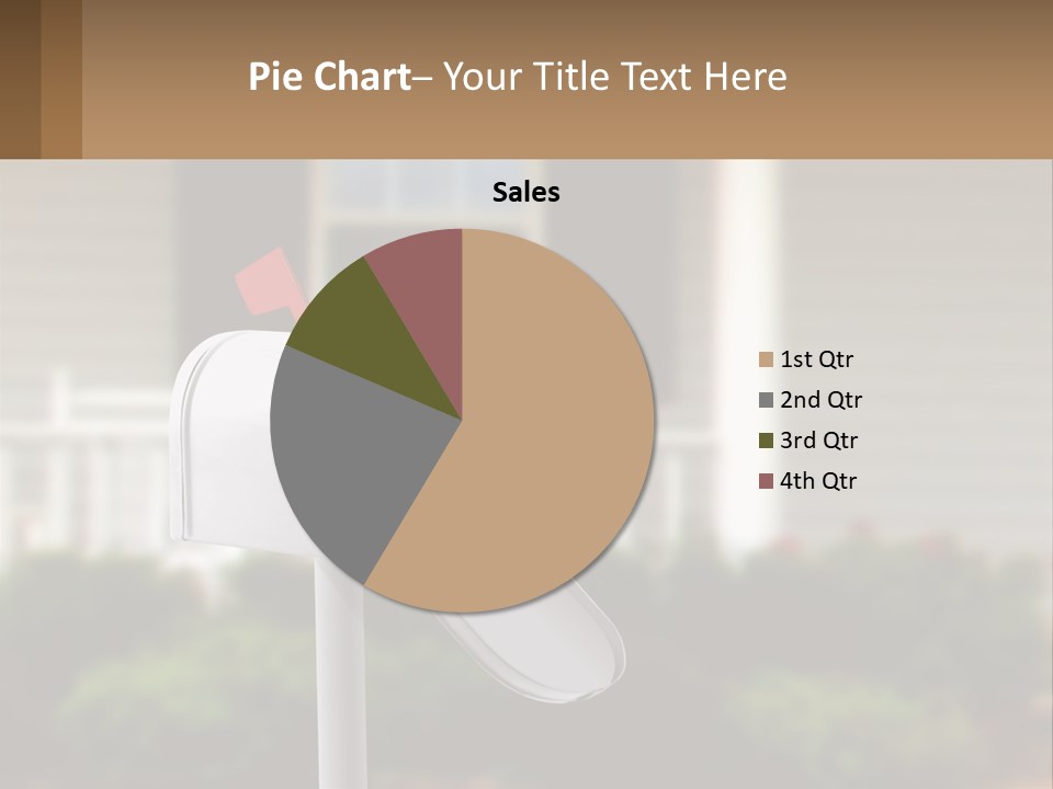 A Mailbox With A Red Arrow Sticking Out Of It PowerPoint Template
