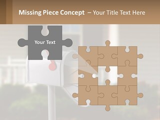 A Mailbox With A Red Arrow Sticking Out Of It PowerPoint Template