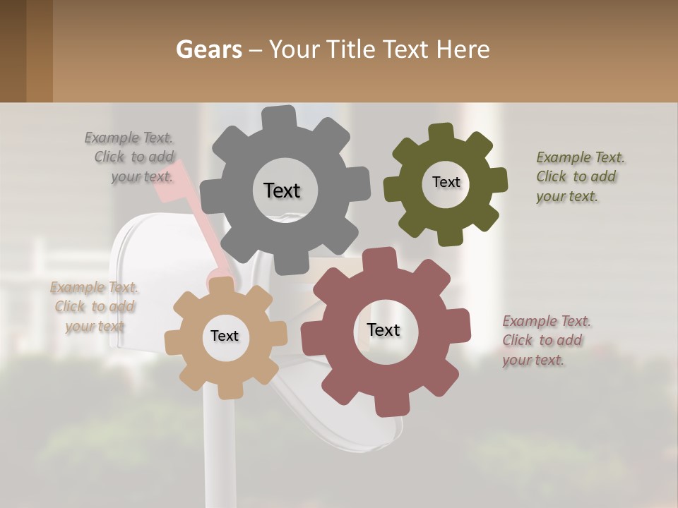 A Mailbox With A Red Arrow Sticking Out Of It PowerPoint Template