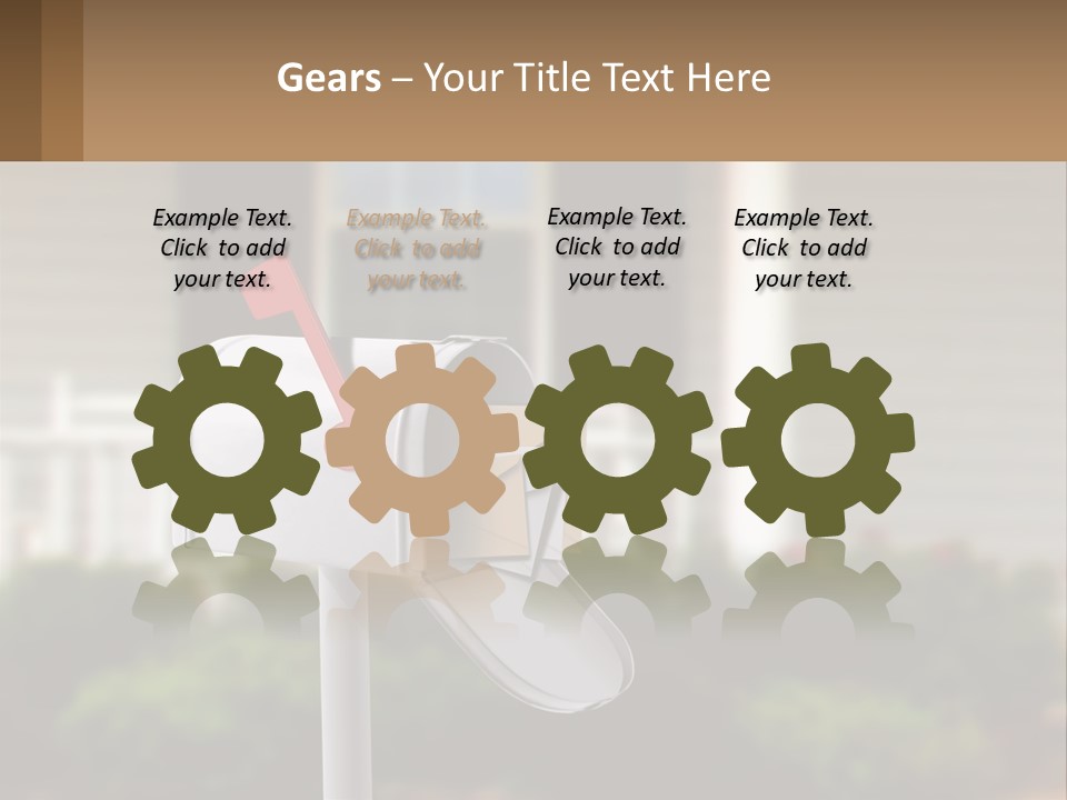 A Mailbox With A Red Arrow Sticking Out Of It PowerPoint Template