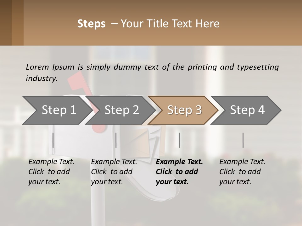 A Mailbox With A Red Arrow Sticking Out Of It PowerPoint Template