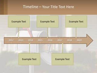 A Mailbox With A Red Arrow Sticking Out Of It PowerPoint Template