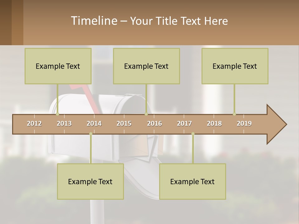 A Mailbox With A Red Arrow Sticking Out Of It PowerPoint Template