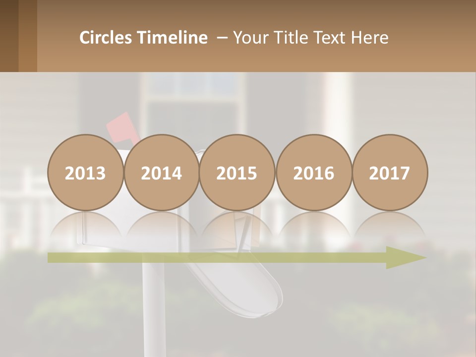 A Mailbox With A Red Arrow Sticking Out Of It PowerPoint Template