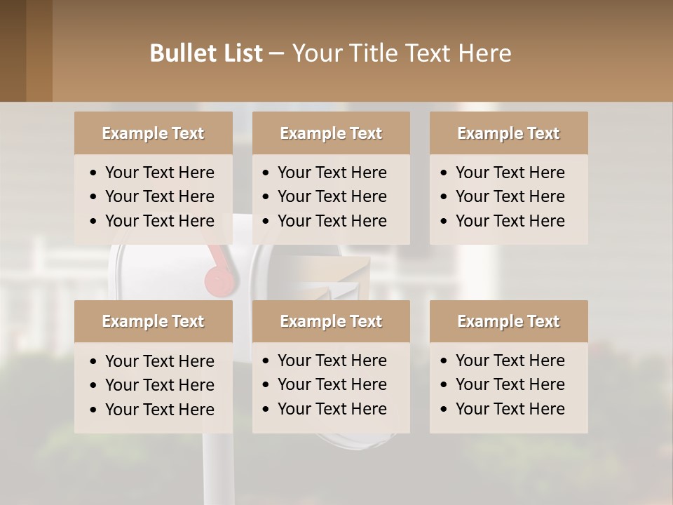 A Mailbox With A Red Arrow Sticking Out Of It PowerPoint Template