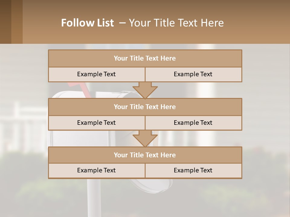 A Mailbox With A Red Arrow Sticking Out Of It PowerPoint Template