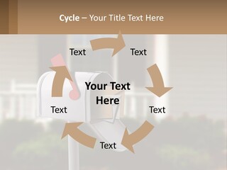A Mailbox With A Red Arrow Sticking Out Of It PowerPoint Template