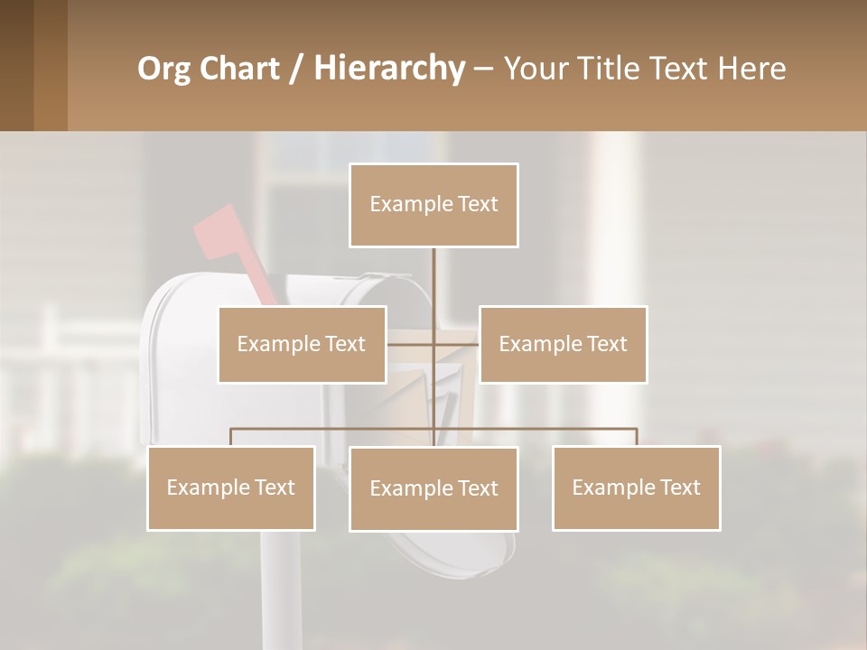 A Mailbox With A Red Arrow Sticking Out Of It PowerPoint Template