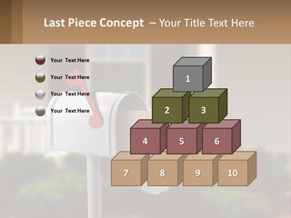 A Mailbox With A Red Arrow Sticking Out Of It PowerPoint Template