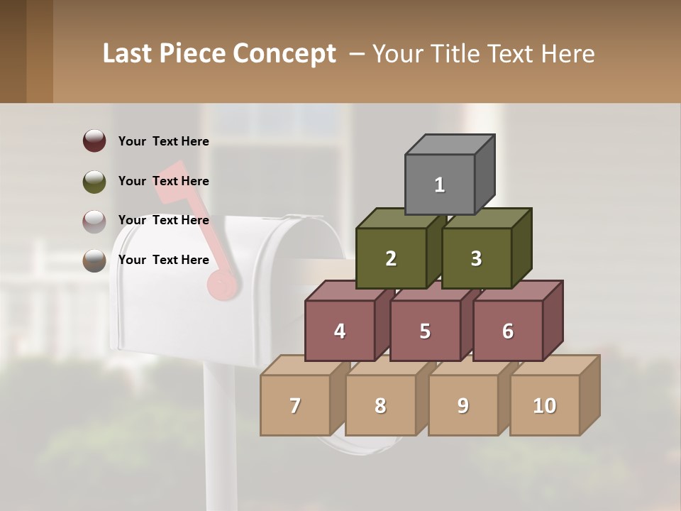 A Mailbox With A Red Arrow Sticking Out Of It PowerPoint Template