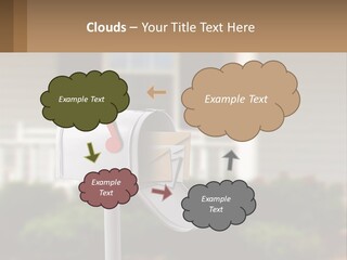 A Mailbox With A Red Arrow Sticking Out Of It PowerPoint Template