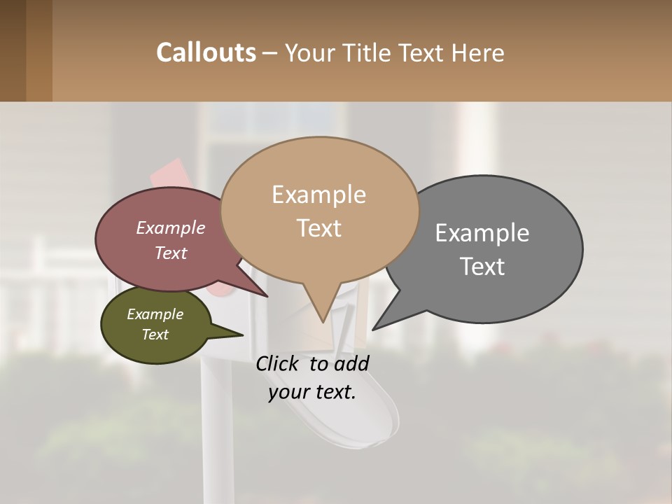 A Mailbox With A Red Arrow Sticking Out Of It PowerPoint Template