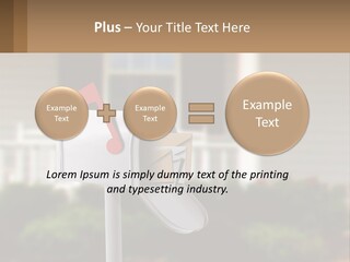 A Mailbox With A Red Arrow Sticking Out Of It PowerPoint Template