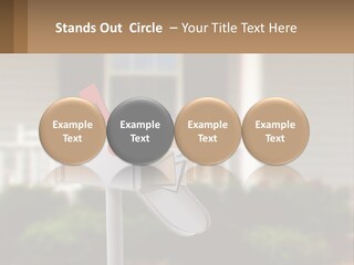 A Mailbox With A Red Arrow Sticking Out Of It PowerPoint Template