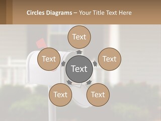 A Mailbox With A Red Arrow Sticking Out Of It PowerPoint Template