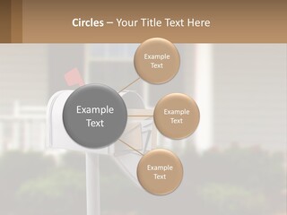 A Mailbox With A Red Arrow Sticking Out Of It PowerPoint Template