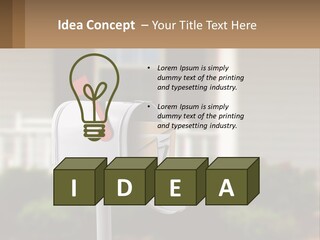 A Mailbox With A Red Arrow Sticking Out Of It PowerPoint Template