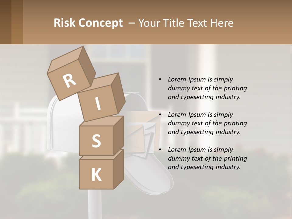 A Mailbox With A Red Arrow Sticking Out Of It PowerPoint Template