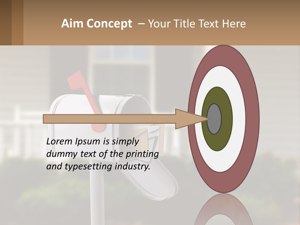 A Mailbox With A Red Arrow Sticking Out Of It PowerPoint Template