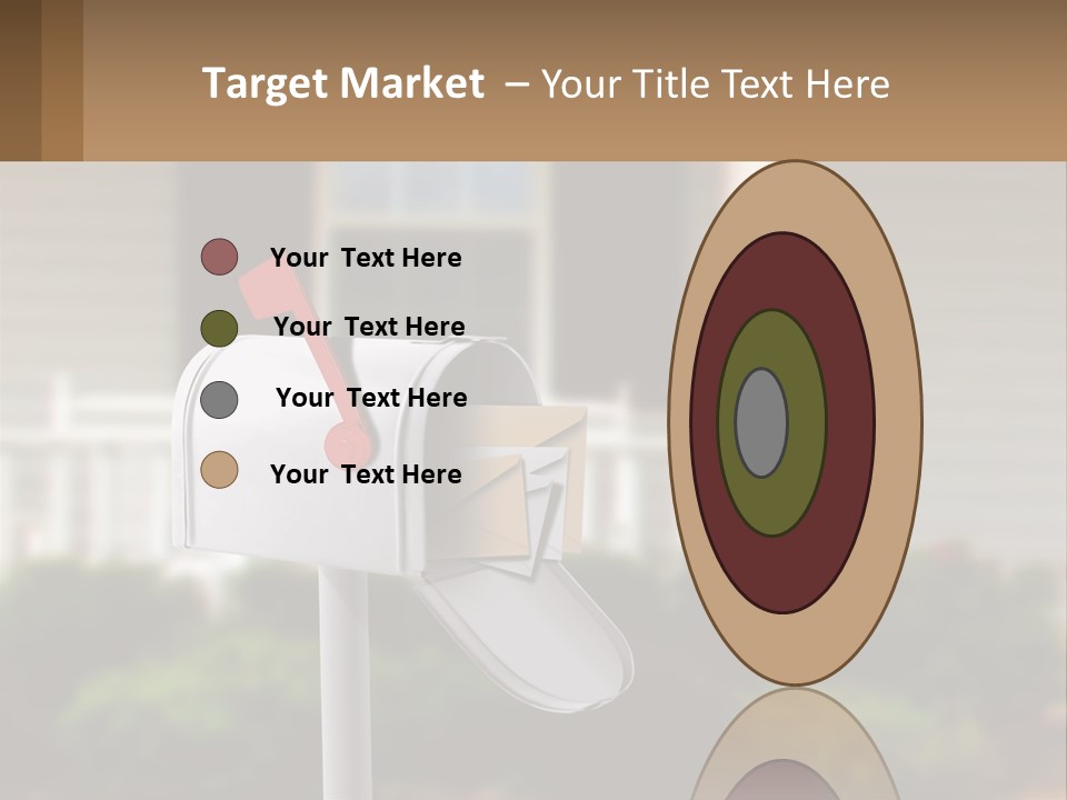 A Mailbox With A Red Arrow Sticking Out Of It PowerPoint Template