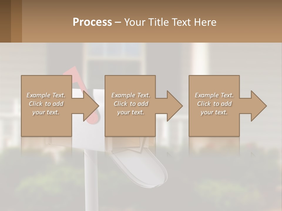 A Mailbox With A Red Arrow Sticking Out Of It PowerPoint Template