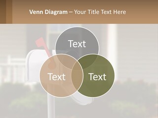 A Mailbox With A Red Arrow Sticking Out Of It PowerPoint Template