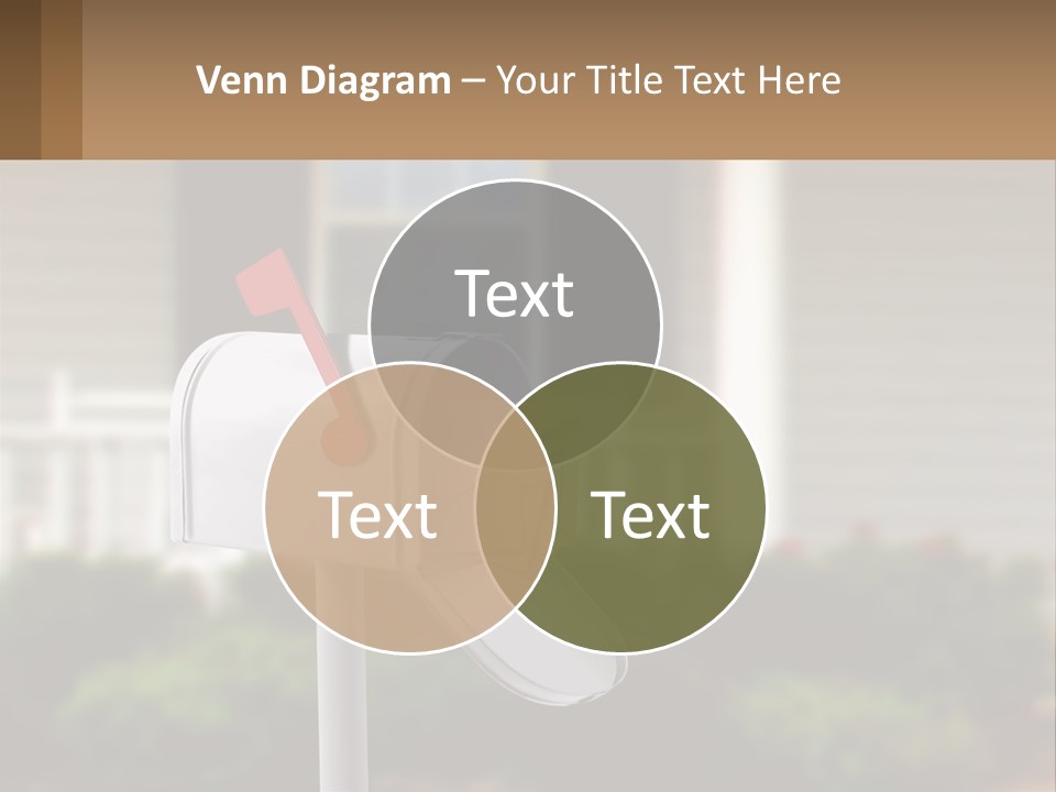 A Mailbox With A Red Arrow Sticking Out Of It PowerPoint Template