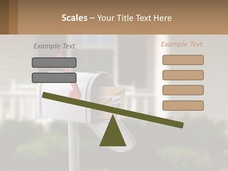 A Mailbox With A Red Arrow Sticking Out Of It PowerPoint Template