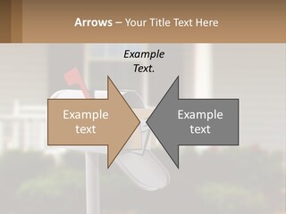 A Mailbox With A Red Arrow Sticking Out Of It PowerPoint Template