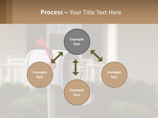 A Mailbox With A Red Arrow Sticking Out Of It PowerPoint Template