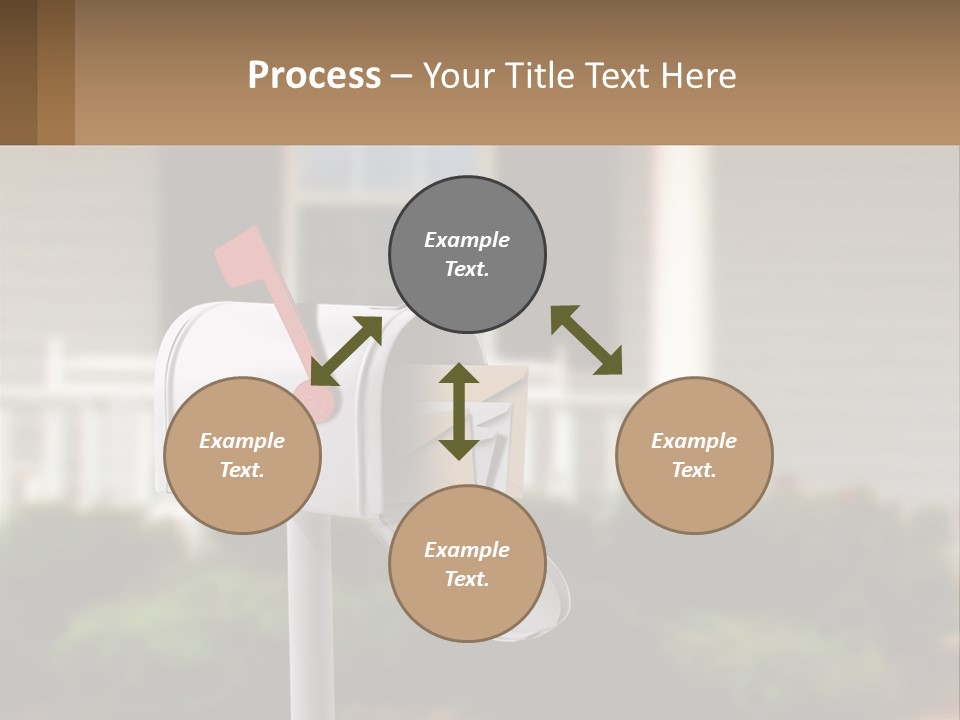 A Mailbox With A Red Arrow Sticking Out Of It PowerPoint Template