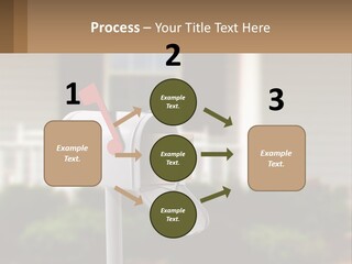 A Mailbox With A Red Arrow Sticking Out Of It PowerPoint Template