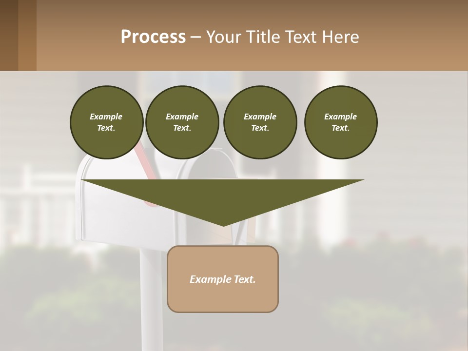 A Mailbox With A Red Arrow Sticking Out Of It PowerPoint Template