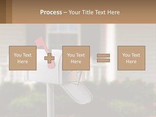 A Mailbox With A Red Arrow Sticking Out Of It PowerPoint Template