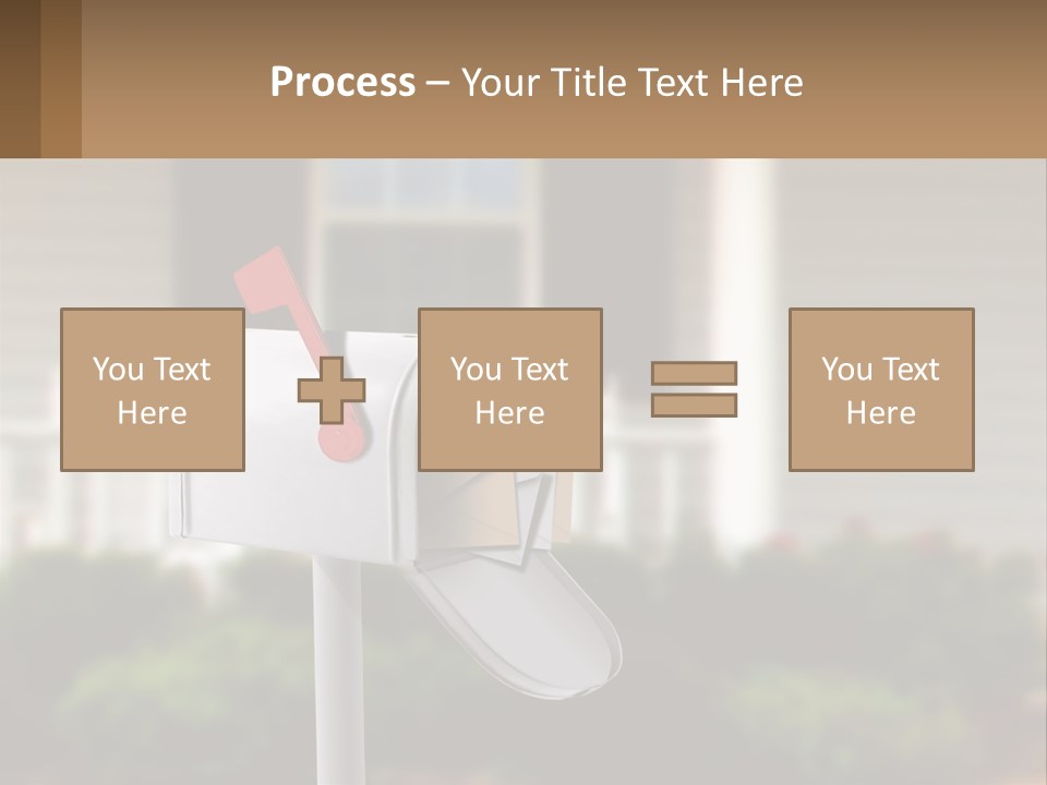 A Mailbox With A Red Arrow Sticking Out Of It PowerPoint Template
