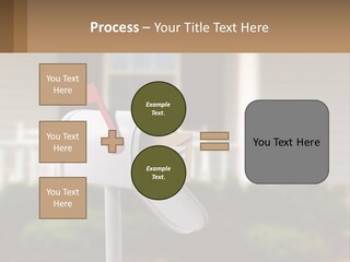 A Mailbox With A Red Arrow Sticking Out Of It PowerPoint Template
