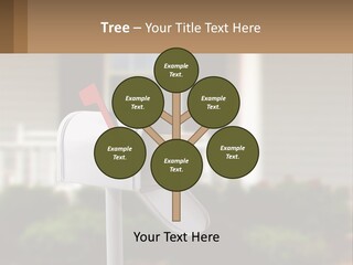 A Mailbox With A Red Arrow Sticking Out Of It PowerPoint Template