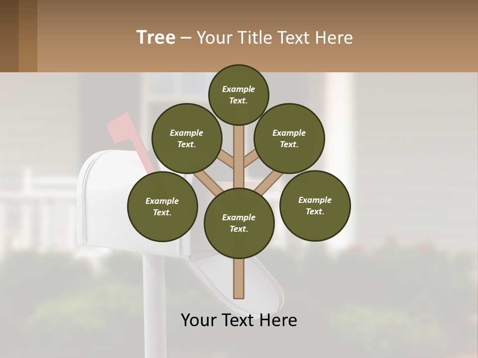 A Mailbox With A Red Arrow Sticking Out Of It PowerPoint Template