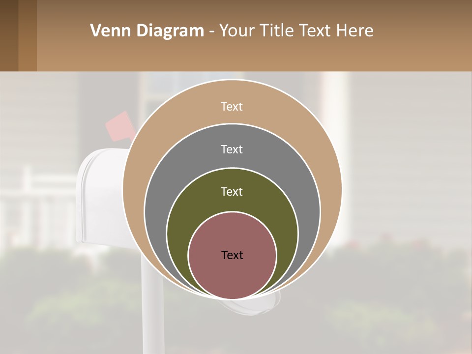 A Mailbox With A Red Arrow Sticking Out Of It PowerPoint Template
