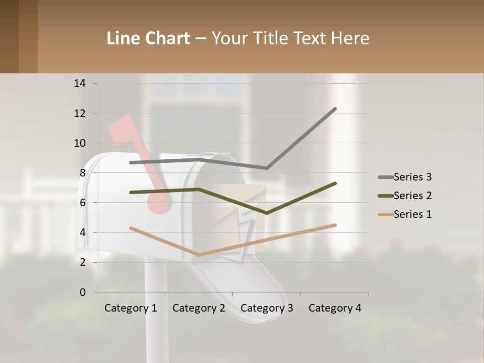 A Mailbox With A Red Arrow Sticking Out Of It PowerPoint Template