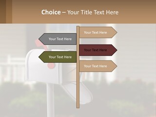 A Mailbox With A Red Arrow Sticking Out Of It PowerPoint Template