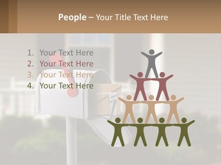 A Mailbox With A Red Arrow Sticking Out Of It PowerPoint Template