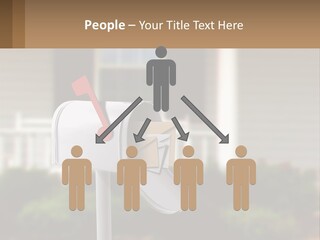 A Mailbox With A Red Arrow Sticking Out Of It PowerPoint Template