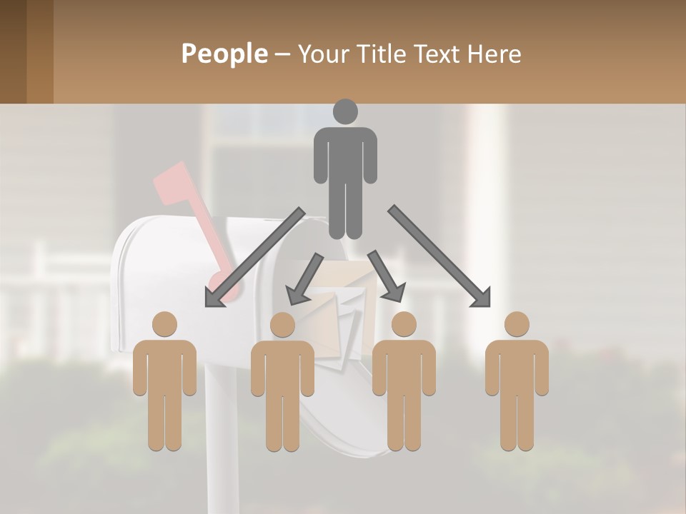 A Mailbox With A Red Arrow Sticking Out Of It PowerPoint Template