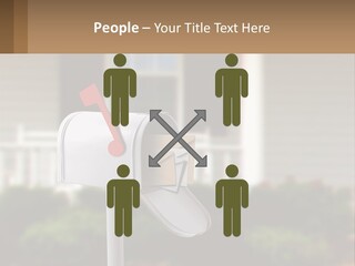 A Mailbox With A Red Arrow Sticking Out Of It PowerPoint Template