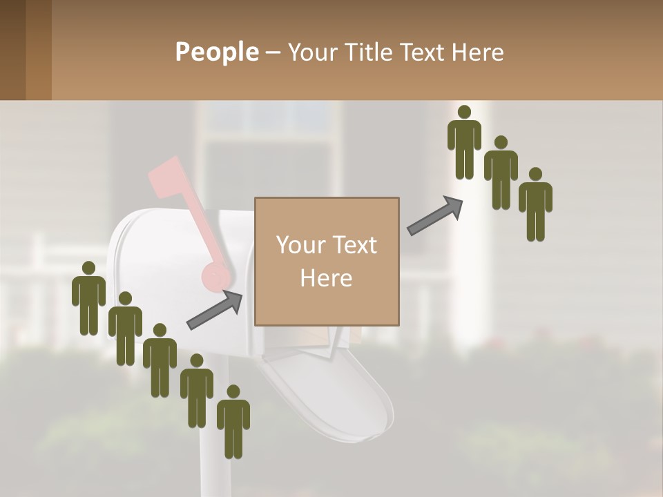 A Mailbox With A Red Arrow Sticking Out Of It PowerPoint Template