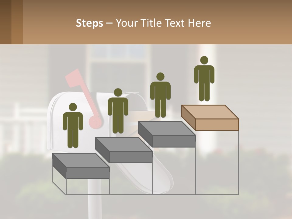 A Mailbox With A Red Arrow Sticking Out Of It PowerPoint Template