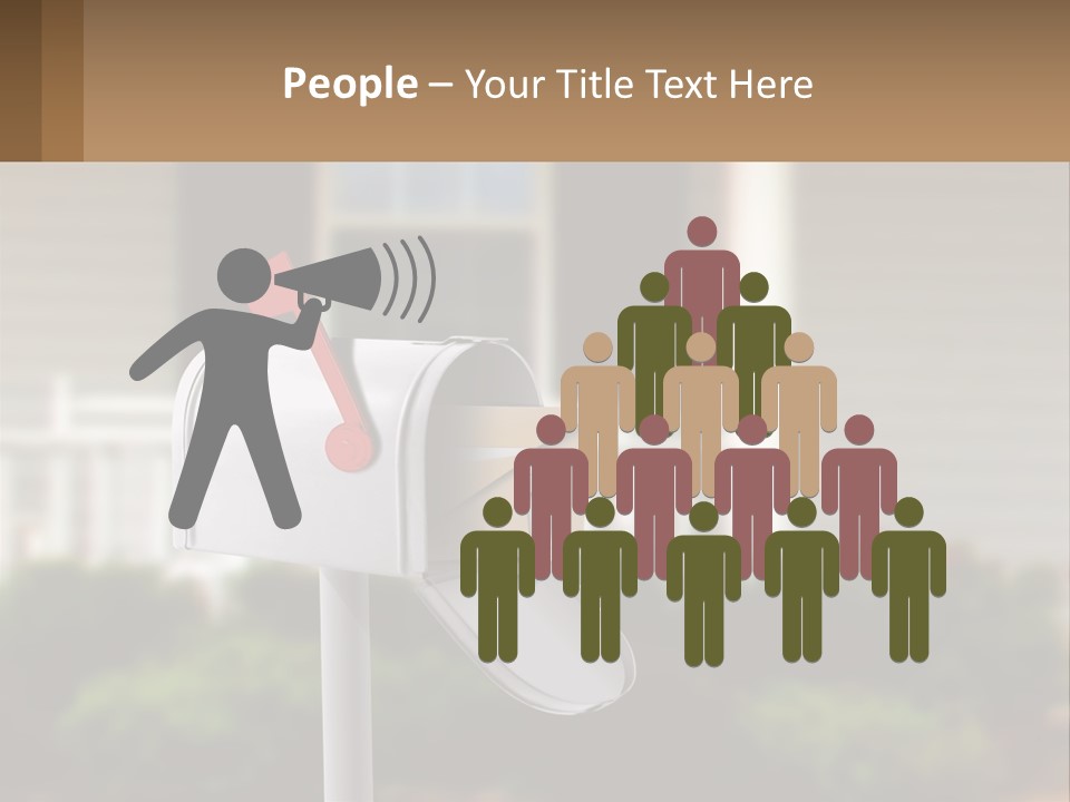 A Mailbox With A Red Arrow Sticking Out Of It PowerPoint Template
